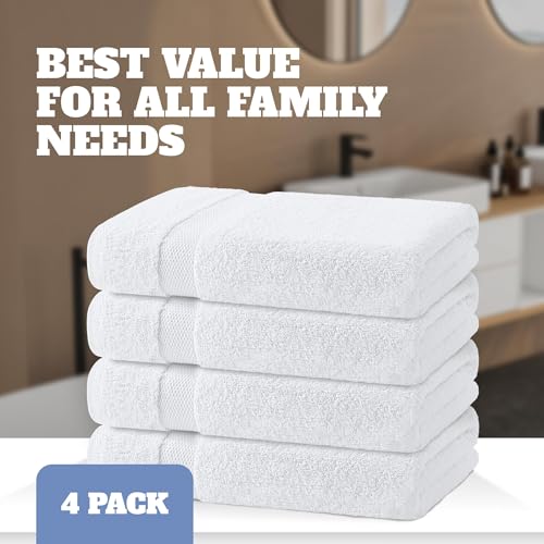 Wealuxe White Bath Towels Set view 4