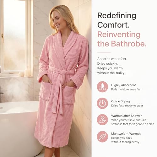 PJGGZ Women's Shawl Collar Bathrobe view 2