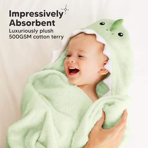 KeaBabies Organic Baby Towel with view 5