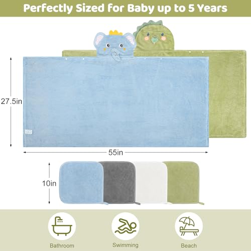 6 PCS Toddler Towels Set view 2