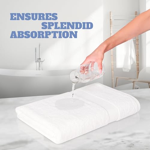Wealuxe White Bath Towels Set view 5