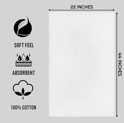 ZUPERIA White Bath Towels Bulk view 3