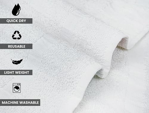 ZUPERIA White Bath Towels Bulk view 5