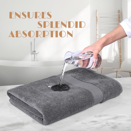 White Classic Wealuxe Grey Towels view 5