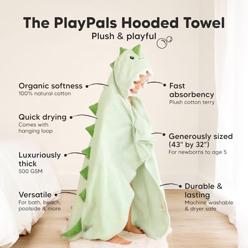 KeaBabies Organic Baby Towel with view 3