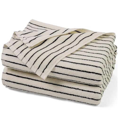 Jacquotha Black and Ivory Striped