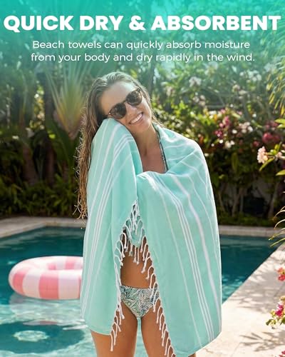 Antfuny Turkish Beach Towels Vacation view 2