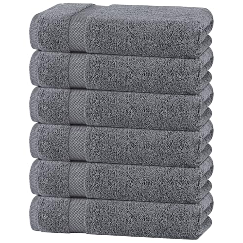 White Classic Wealuxe Grey Towels