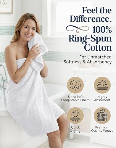 LANE LINEN 100% Cotton Bath view 2