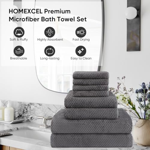 HOMEXCEL 8PK Bath Towel Set view 3