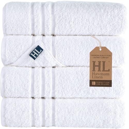 Hawmam Linen White Bath Towels