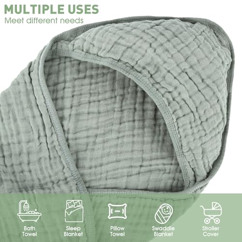 Synrroe 2 Pack Hooded Muslin view 3