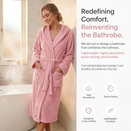 PJGGZ Hooded Bathrobe for Women view 2