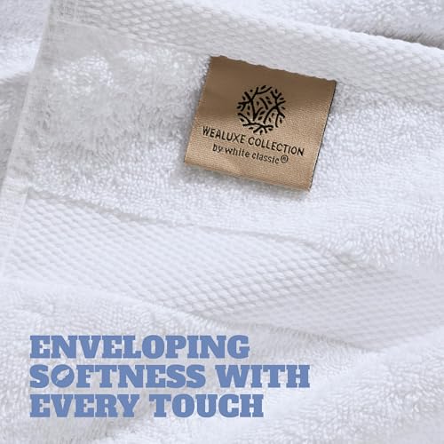 Wealuxe White Bath Towels Set view 3